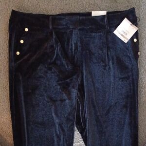 NWT Anne Klein Black Pants with Gold Accents